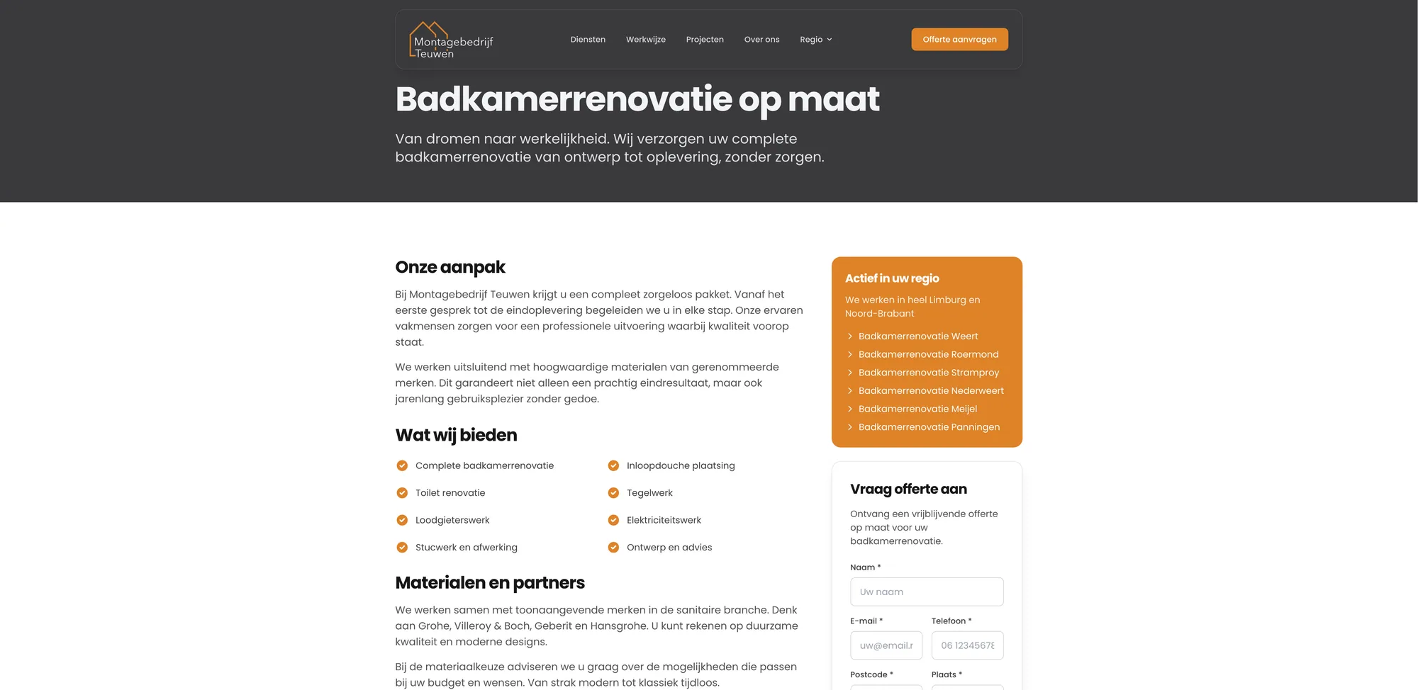 Montagebedrijf Teuwen, full project view 1